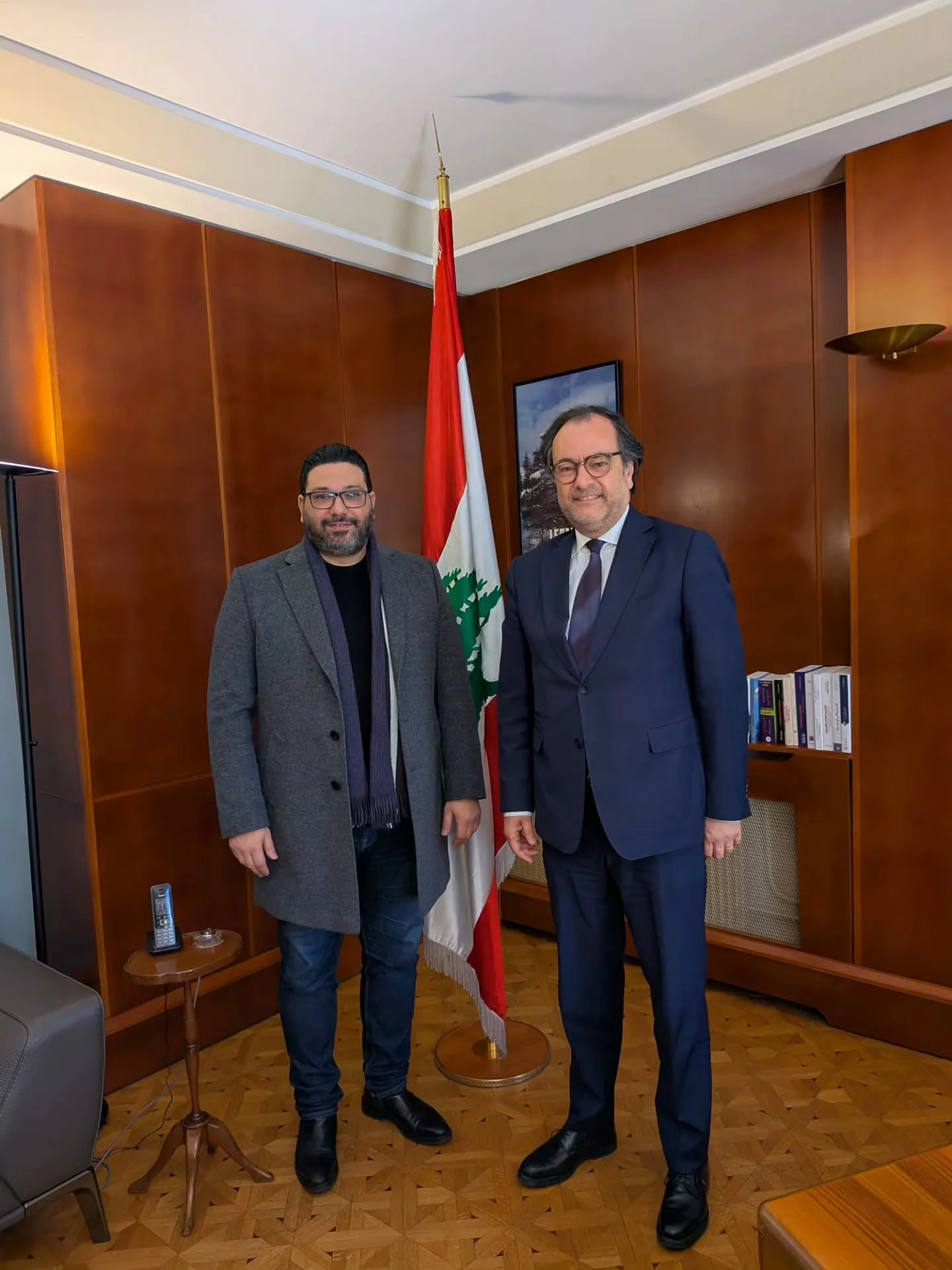 Meeting Lebanon’s ambassador to France, Rabih Chaar