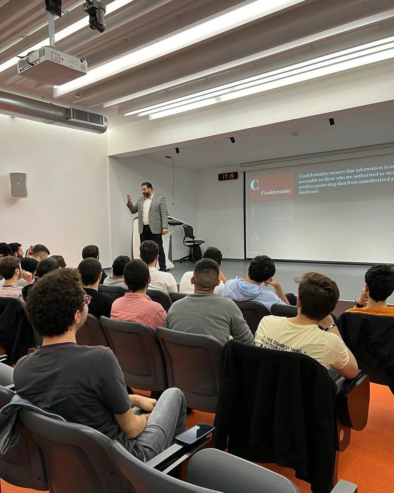 Discussing information security fundamentals with LAU students