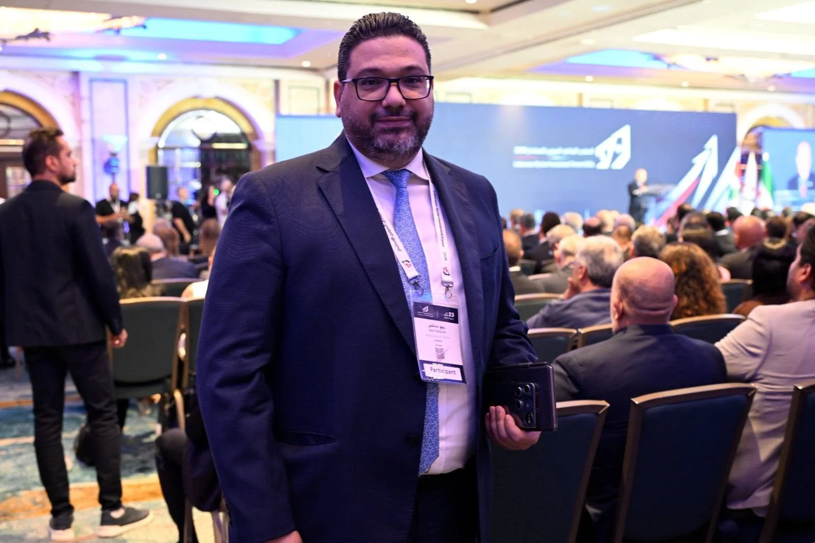 At the Syrian–Lebanese Investment Forum in Beirut
